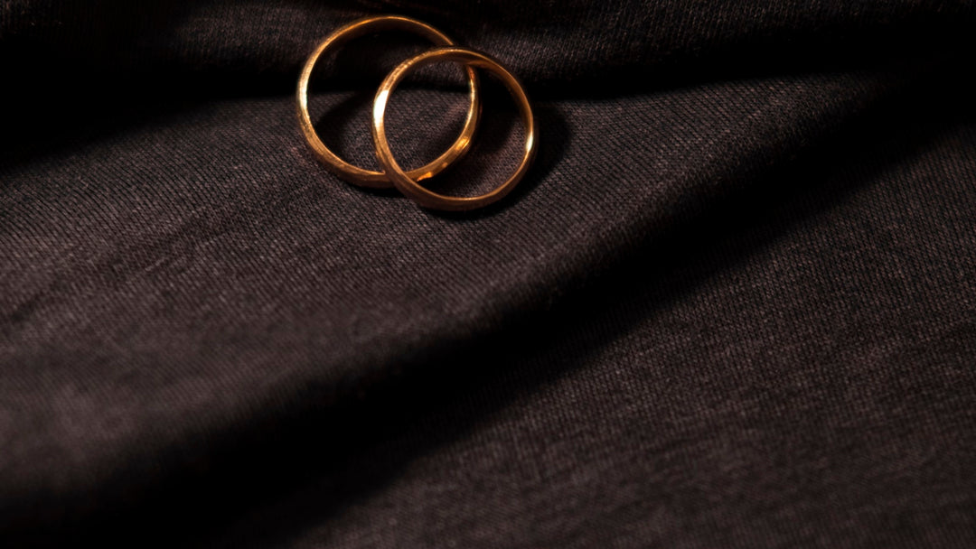 domed beveled flat wedding band profiles for men — FoundryCut