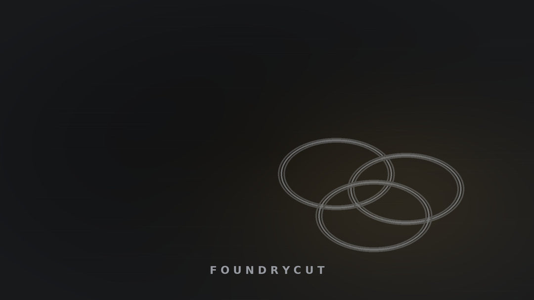 white gold men's wedding band look in silver-tone tungsten — FoundryCut