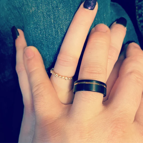 FoundryCut tungsten wedding band customer review photo