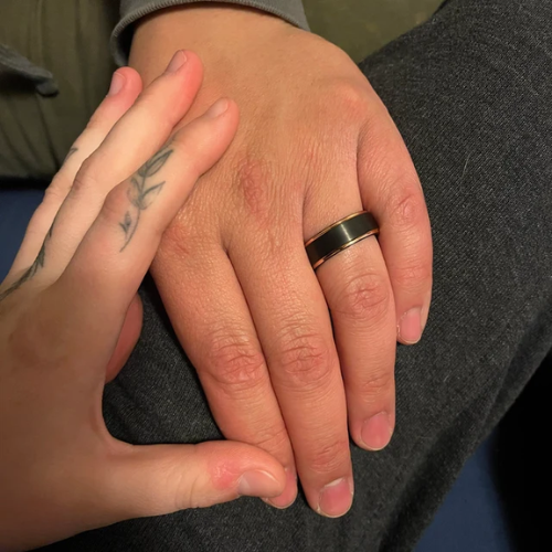 FoundryCut men's wedding ring customer testimonial photo